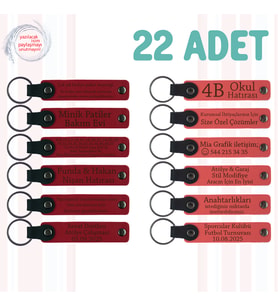 Kırmızı & Nar Çiçeği, 22’li Set, Tarih ve İsimli Deri Hatıra, Şirket Kuruluş Yıl Dönümüne Özel