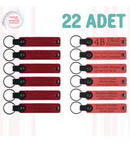 Kırmızı & Nar Çiçeği, 22’li Set, Tarih ve İsimli Deri Hatıra, Şirket Kuruluş Yıl Dönümüne Özel