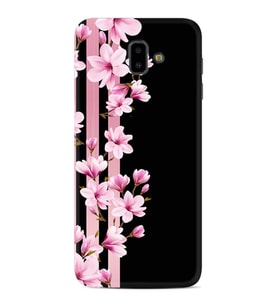 Samsung J6 Plus J7 Prime J7 Pro M20 Kılıf Desenli Silikon Pink Flowers 3 1393