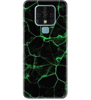 Camon 16 Kılıf Resimli Desenli Baskılı Silikon Kılıf Nano Film Yeşil Şerit Mermer 1320