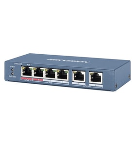 HIKVISION 4port 65w FULL PoE DS-3E0106HP-E 10/100 2X-UPLINK Yönetilemez Switch Metal