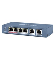HIKVISION 4port 65w FULL PoE DS-3E0106HP-E 10/100 2X-UPLINK Yönetilemez Switch Metal