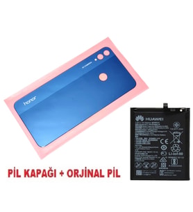 Tkgz Honor 8X Arka Pil Batarya Kapağı + PİL MAVİ