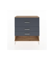 Arges Şifonyer 3 Çekmeceli 88x30x96 Çam-Antrasit