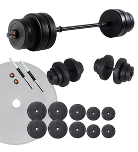 Ecgspor 65 KG Halter Seti ve Dambıl Seti Ağırlık Fitness Seti