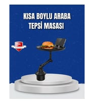 Mey İthalat® Ayarlanabilir Araç İçi Bardaklık Tepsisi 9 İnç Geniş Alan ve Telefon Standlı