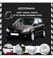 Hyundai Getz Oto Araç Kapı Koruma Fitili 5metre Parlak Beyaz Renk