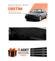 BMW E34 (1988-1996) Uyumlu Torpido Koruma Örtüsü Oto Kılıfı - Siyah