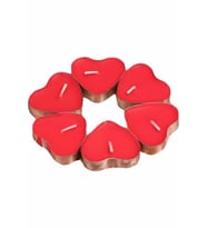 Pazariz 50 Adet Kalpli Tealight Mum - Tek Kullanımlık Kokusuz. (Kırmızı)