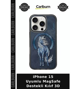 iPhone 15 Uyumlu MagSafe Destekli Kılıf 3D Telefon Kapağı Cep Kabı Mobil Aksesuar