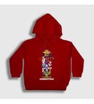 Presmono Unisex Çocuk Kırmızı All Undertale Kapüşonlu Sweatshirt 31643tt (Kırmızı)
