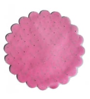 Organze taşlı 24 cm pembe p100-