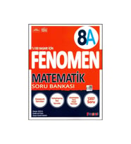 Fenomen Yayıncılık Fenomen 8. Sınıf Matematik A Soru Bankası 2025 Güncel Baskı (Çok Renkli)