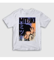 Presmono Unisex Çocuk Beyaz Poster Müzik Mitski T-Shirt 544712tt