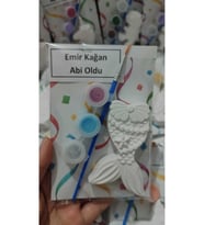 Atölye Lavi Shop Taş Boyama Seti, deniz Kızı Konsept, Kendin Yap, DIY, Hediyelik, Etkinlik, 15 Adet