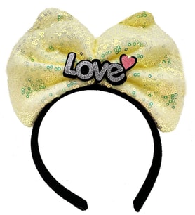 Nessiworld Led Işıklı 3 Farklı FonNessiWorldiyonda Yanan Gümüş Love Yazılı Sarı Fiyonk Taç 20X17 cm