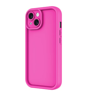 iPhone 15 Kılıf Kamera Korumalı Ananas Silikon Kapak (Pembe)