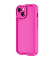 iPhone 15 Kılıf Kamera Korumalı Ananas Silikon Kapak (Pembe)