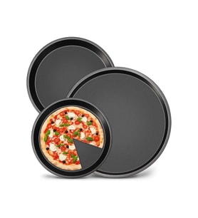 3'lü Emaye Pizza Fırın Tepsi Seti 26-32 cm, dayanıklı ve şık tasarım