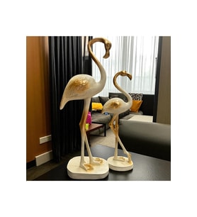 Dekoratif Polyester İkili Flamingo gold-Krem Eskitme