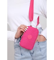 M 226 Mega Bag Krinkıl Kumaş Unisex Küçük Omuz Çantası, Telefonluk (Pembe)
