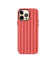 iPhone 12 Pro Max Vorian Çift Katmanlı MagSafe Kılıf Tomato Red Stripe