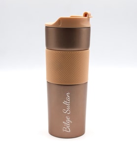 Kişiye Özel 450 ML Rose Gold French Press Özellikli Çelik Termos