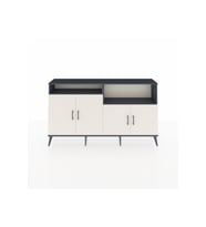Arges Konsol 4 Raflı 4 Kapaklı 176x30x99 Antrasit-Aytaşı/Antrasit