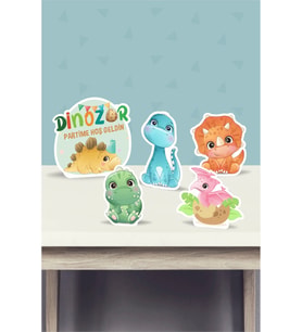 Baby Dinozor Teması Ayaklı Pano Set (Masa Üstü) *Kalın Kağıt
