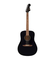 Fender 0974000506 California Debut Redondo Dreadnought Akustik Gitar (black) Ceviz Klavye, İnce Sap Profili Ve Güçlü Akustik Projeksiyon