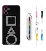 Vivo Y15S Y32 Y33S Y51 Y53S Kılıf Kablo Koruma Spiral Silikon Game Begin 1799