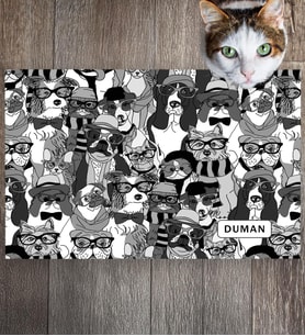 Monnhein Pet Mat – Kişiselleştirilebilir Kaymaz Mama Altlığı, 50x35 cm