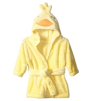 MokyDesign Yeni Doğan Bebek Bornozu, Civciv Hayvanlı Sarı, %100 Pamuk, 0-9 Aylık, Yeni Doğan Bebek Hediyelik (Standart)