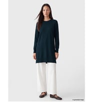 LC WAIKIKI Lacivert Bisiklet Yaka Kadın Triko Tunik