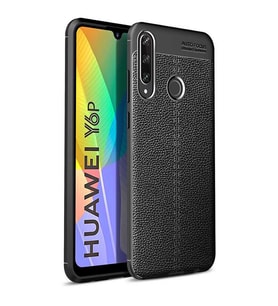 Huawei Y6P Kılıf Esnek Pu-Deri Leather-Pu Serisi Protected Case (Siyah)