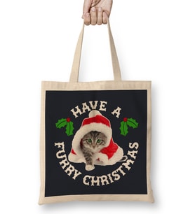 Have A Furry Christmas Cat Bez Çanta Uzun Saplı