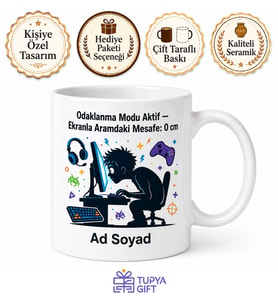 Oyun Oynarken Ekrana Eğilenlere Odaklanma Modu Sanal Gerçeklik Kupa Hediye Bardak