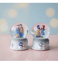 Mini Boy Işıklı Kar Küresi - Kış Masalı Tasarımlı - Romantik Hediyelik