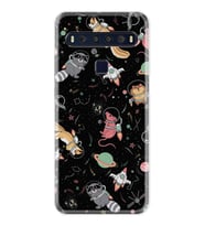 TCL 10L 10 Plus 10SE 20E 20SE 30SE L7 Kılıf Desemli Silikon Planet Animals 1771