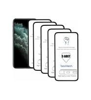Apple Uyumlu iPhone 11 Pro Max İle Ekran Koruyucu Tam Kaplayan 5li Set