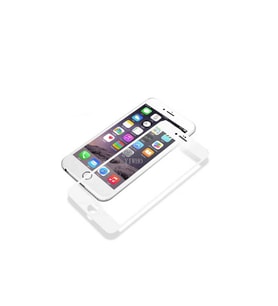 Apple iPhone 6 Uyumlu Zore 3D Muzy Temperli Cam Ekran Koruyucu (Beyaz)