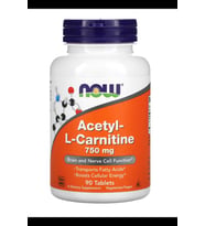 NOW Foods, Acetyl-L Carnitine, 750 mg, 90 Tablets.3948 (Renksiz)