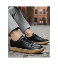 Lufian 111230257 Omar Sneaker Erkek Deri Ayakkabı (Siyah)