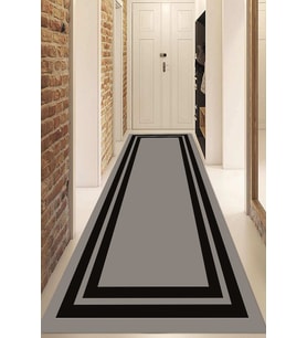 Dijital Baskılı Kaymaz Taban Yıkanabilir Modern Yolluk Ve Koridor Halısı NDU-HS-388 (Gri)