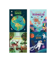 Hadi Keşfedelim Bilim Serisi 7-8-9 Yaş / Okyanuslar - Okyanuslar - Uzay - Dünya - 4 Kitap Set