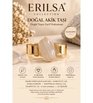 Sertifikalı Doğal Akik Taşı Yüzük Gold Kaplama Bakır Kasa El İşçiliği Ayarlanabilir