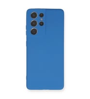 Samsung Galaxy S21 Ultra Kılıf Nano İçi Kadife Silikon - Mavi