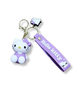 Hello Kitty Purple Edition 3D Figürlü Bilek Kayışlı Anahtarlık - 1 ADET