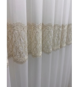 NİVEMESHOME LUMİNA 7194 V2 1/3 PİLELİ BAMBU TÜL PERDE