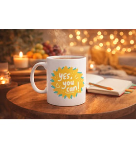 Northcity Yes You Can Motivasyon Kupası - İlham Verici Porselen Ofis ve Hediye Kupası